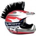 Crete NOIR Mohawk pour casque moto PC Racing