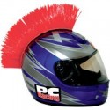 Crete ROUGE Mohawk pour casque moto PC Racing