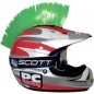 Crete VERT Mohawk pour casque moto PC Racing