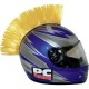 Crete JAUNE Mohawk pour casque moto PC Racing