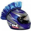 Crete BLEUE Mohawk pour casque moto PC Racing