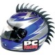 Crete NOIR Saw pour casque moto PC Racing