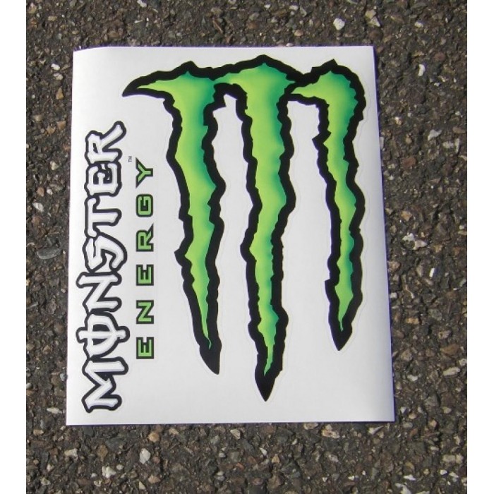 Monster Energy - Sticker/Autocollant Large 20x24cm - MOTOFUN